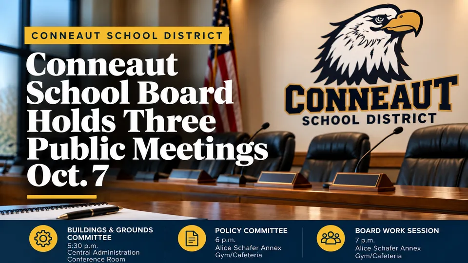 conneaut school board meeting oct 7, 2026